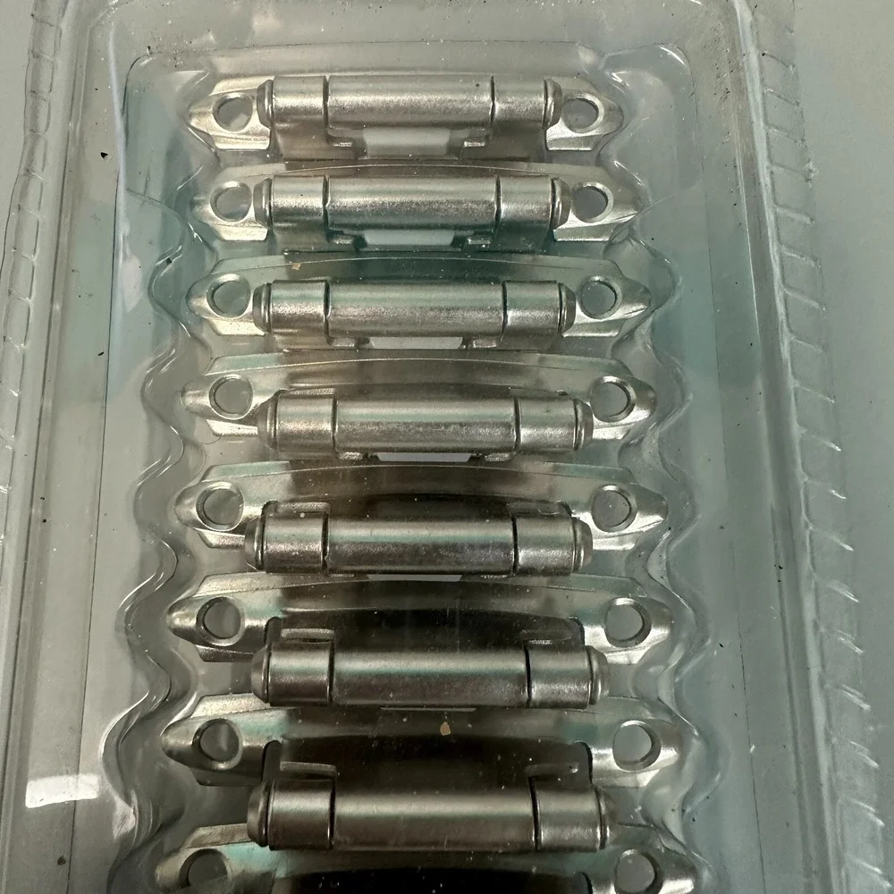 Style Selections 10ct Flush Self-Closing Cabinet Hinges Satin Nickel 0314978